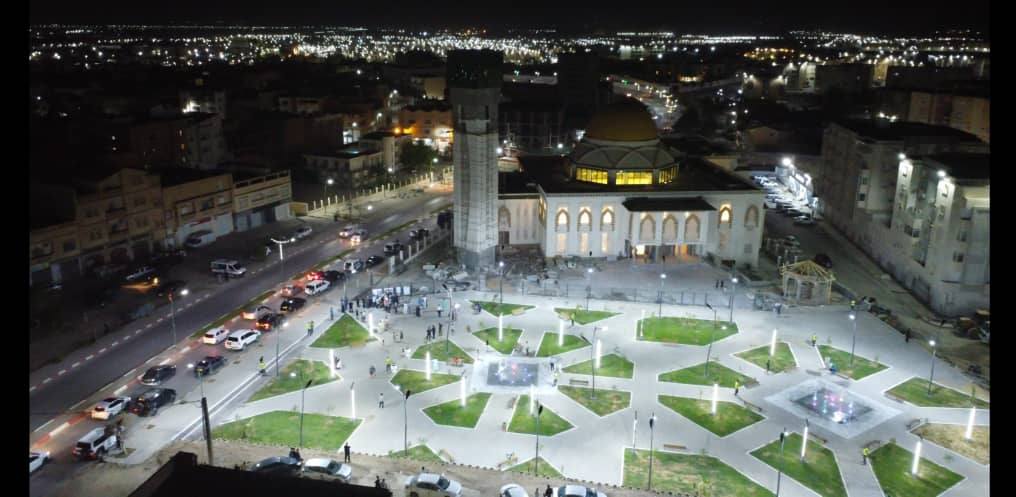 افتتاح الساحة المحاذية لمسجد القدس ومعاينة مشروع إنجاز مسجد القدس و جسر علوي يربط ساحة مسجد القدس بحي المجاهدين