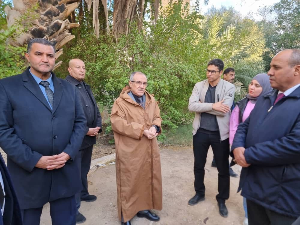 معاينة حديقة 5 جويلية ( جنان البايلك) بوسط مدينة بسكرة